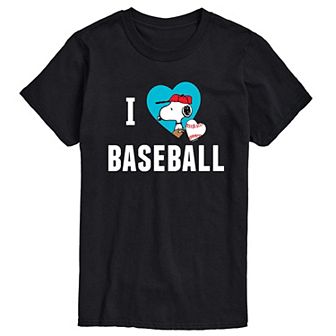 Men's Peanuts I Love Baseball Tee