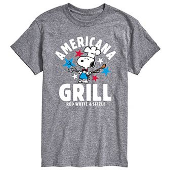 Men's Peanuts Americana Grill Tee