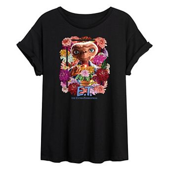 Junior's E.T. Flowers Oversized Graphic Tee