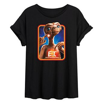 Juniors' E.T. Retro Frame Oversized Graphic Tee