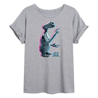 Juniors' E.T. Looking At Stars Oversized Graphic Tee
