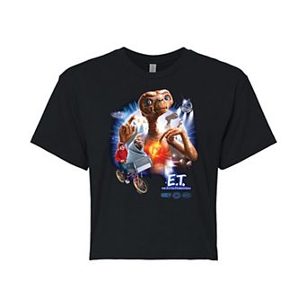 Juniors' E.T. Poster Cropped Graphic Tee