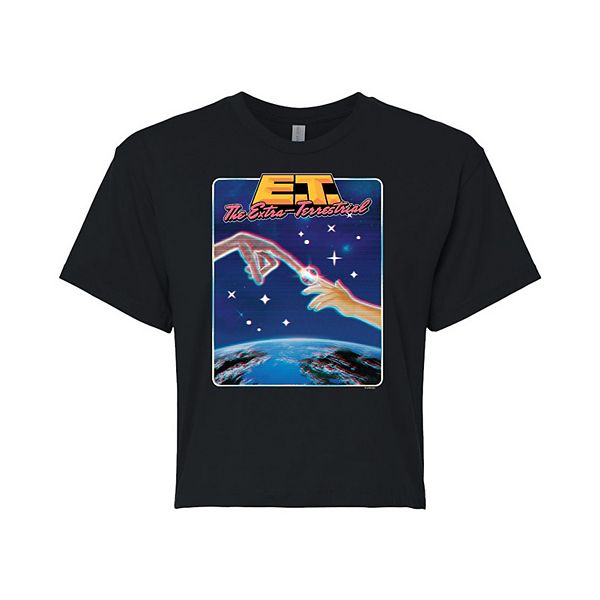 Juniors' E.T. Arcade Poster Cropped Graphic Tee