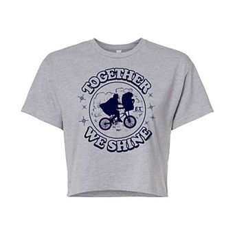 Juniors' E.T. Shine Together Cropped Graphic Tee