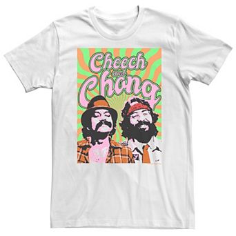 Big & Tall Cheech and Chong Trippy Cheech Chong Retro Colors Tee