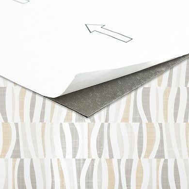 Achim Retro Linen Waves 12'' x 12'' 20-piece Self Adhesive Vinyl Floor Tile Set
