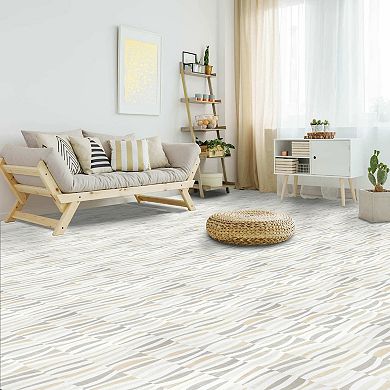 Achim Retro Linen Waves 12'' x 12'' 20-piece Self Adhesive Vinyl Floor Tile Set