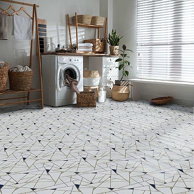 Achim Retro Edge 12'' x 12'' 20-piece Self Adhesive Vinyl Floor Tile Set