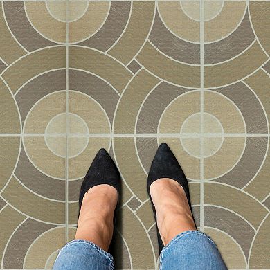 Achim Retro Swirl 12'' x 12'' 20-piece Self Adhesive Vinyl Floor Tile Set
