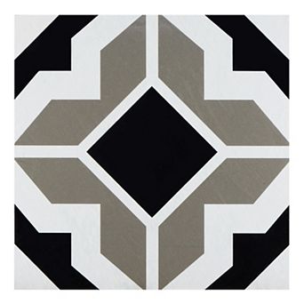 Achim Retro Onyx Star 12'' x 12'' 20 pc Self Adhesive Vinyl Floor Tile Set