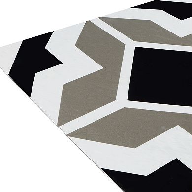 Achim Retro Onyx Star 12'' x 12'' 20-piece Self Adhesive Vinyl Floor Tile Set