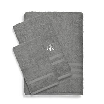 Linum Home Textiles Turkish Cotton Denzi 3 pc Personalized Towel Set