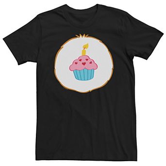Big & Tall Care Bears Birthday Bear Strawberry Muffin Cake Tee