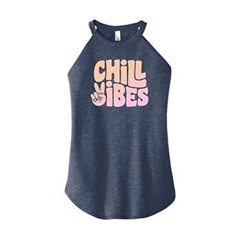 Junior's Chill Vibes High Neck Tank Top Top