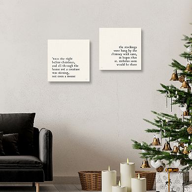 Master Piece Simple Christmas I & Simple Christmas Ii Canvas Wall Art 2 