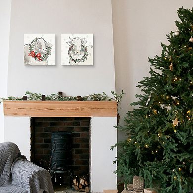 Masterpiece Modern Farmhouse XII Christmas & Modern Farmhouse XIII Christmas Canvas Wall Art 2-Piece Set