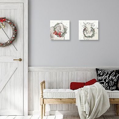 Masterpiece Modern Farmhouse XII Christmas & Modern Farmhouse XIII Christmas Canvas Wall Art 2-Piece Set