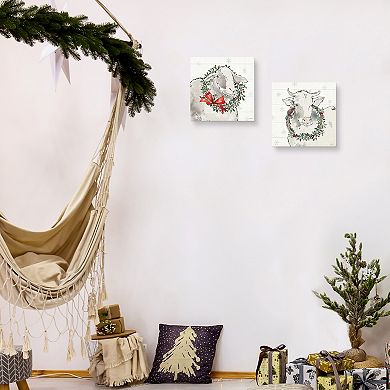 Masterpiece Modern Farmhouse XII Christmas & Modern Farmhouse XIII Christmas Canvas Wall Art 2-Piece Set