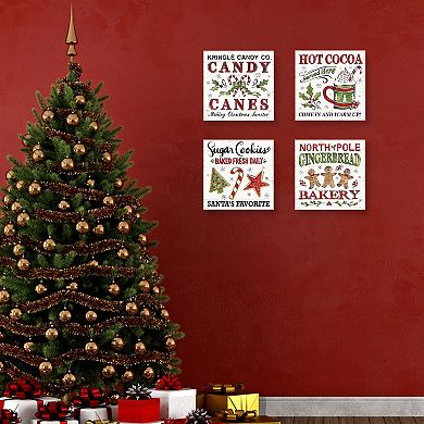 Master Piece Christmas Treats II, Christmas Treats III, Christmas Treats IV & Christmas Treats V Canvas Wall Art 4-Piece Set