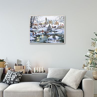 Masterpiece Icy Lights Framed Canvas Wall Art