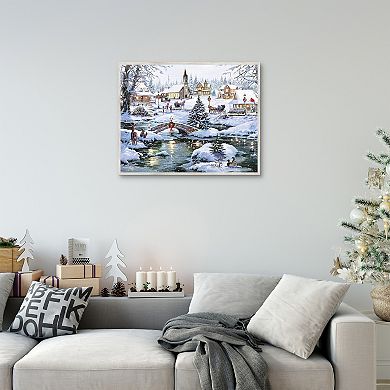 Master Piece Icy Lights Framed Canvas Wall Art