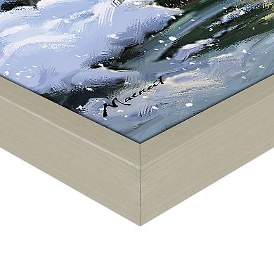 Masterpiece Icy Lights Framed Canvas Wall Art