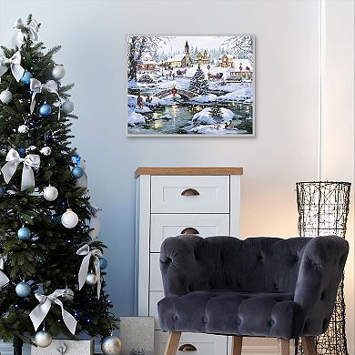 Masterpiece Icy Lights Framed Canvas Wall Art