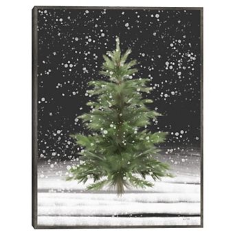 Masterpiece Christmas Snow Framed Canvas Wall Art
