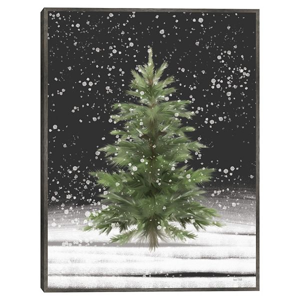 Master Piece Christmas Snow Framed Canvas Wall Art