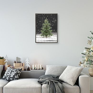 Masterpiece Christmas Snow Framed Canvas Wall Art