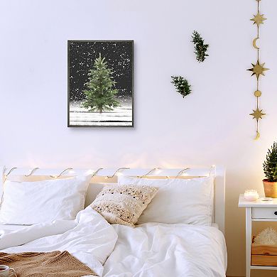 Masterpiece Christmas Snow Framed Canvas Wall Art