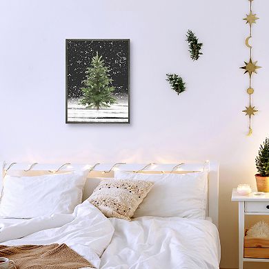 Master Piece Christmas Snow Framed Canvas Wall Art