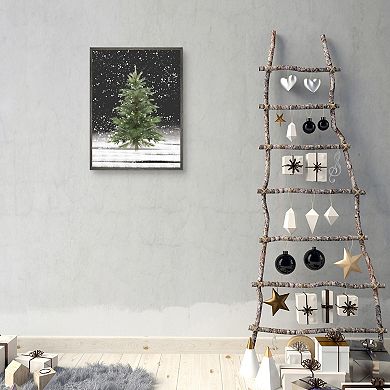 Masterpiece Christmas Snow Framed Canvas Wall Art