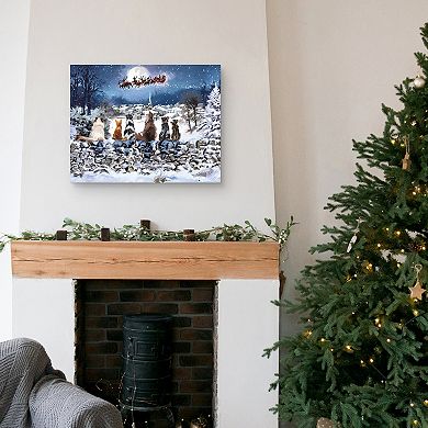 Masterpiece Christmas Cats Canvas Wall Art