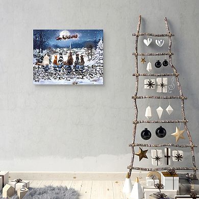 Masterpiece Christmas Cats Canvas Wall Art