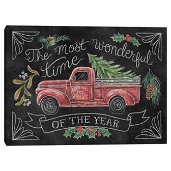 Masterpiece Christmas Chalk V Canvas Wall Art