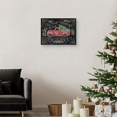Masterpiece Christmas Chalk V Canvas Wall Art