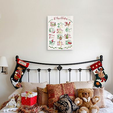 Masterpiece 12 Days of Christmas Canvas Wall Art