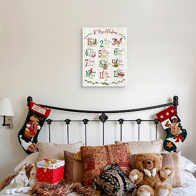 Master Piece 12 Days of Christmas Canvas Wall Art
