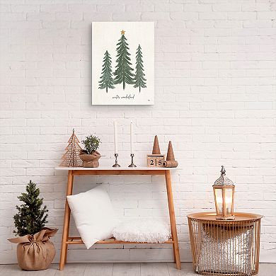 Masterpiece Woodland Christmas Trees Canvas Wall Art