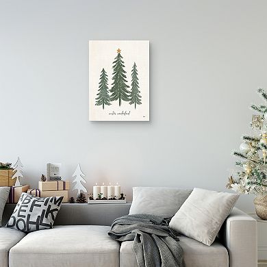 Masterpiece Woodland Christmas Trees Canvas Wall Art