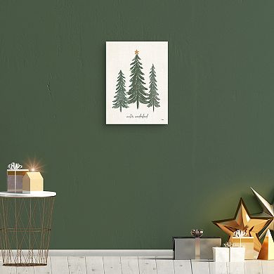 Masterpiece Woodland Christmas Trees Canvas Wall Art