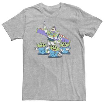 Big & Tall Disney / Pixar Toy Story Buzz And Aliens Vintage Look Tee