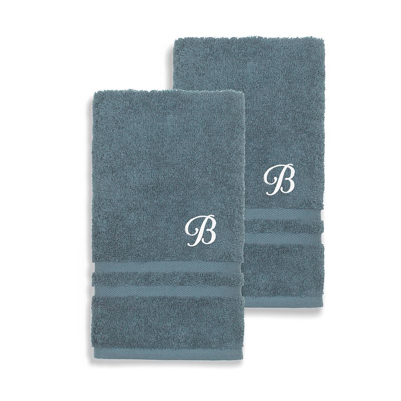 Linum Home Textiles Turkish Cotton 2-piece Personalized Denzi Hand Towel Set, B