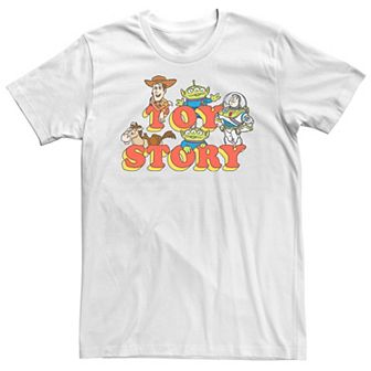 Big & Tall Disney / Pixar Toy Story Woody Buzz Lightyear Aliens Bullseye Tee