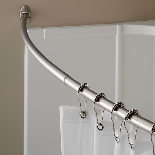 plastic curved shower curtain rod