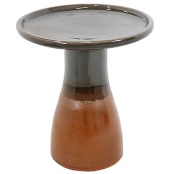 Sunnydaze Elegant Glazed Ceramic Bird Bath - 21 in