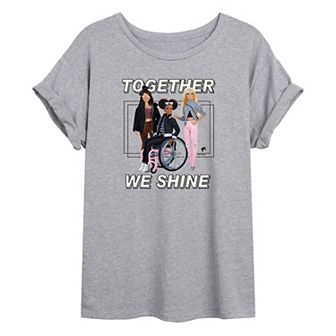 Junior's Barbie® Shine Together Oversize Tee