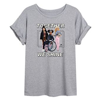 Junior's Barbie® Shine Together Oversize Tee