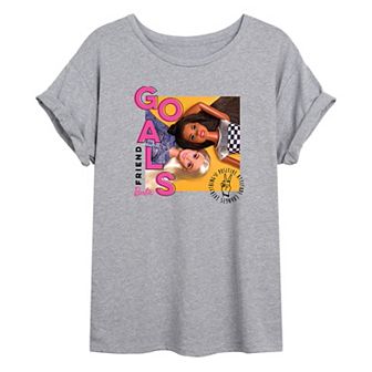 Junior's Barbie® Friend Goals Oversize Tee